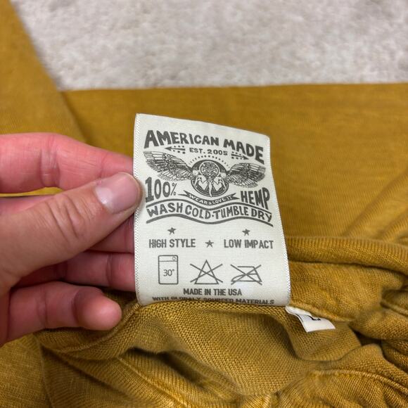 Jungmaven 100% Hemp Polo Shirt Men's Large Quiet Luxury Minimalist - Picture 5 of 8